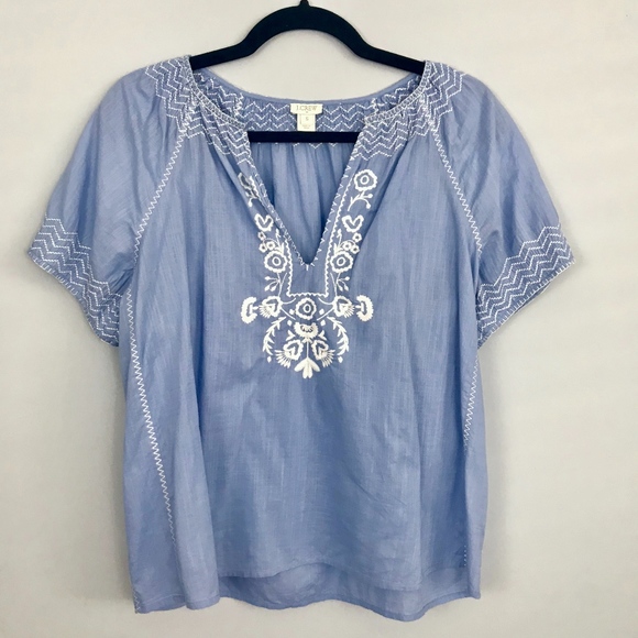 v neck peasant top